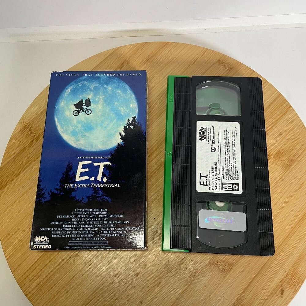 Vintage E.T. The Extra-Terrestrial VHS MCA Green Flap 1988 Video Cassette Tape